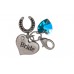 Something Blue - Bride & Lucky Horseshoe Clip on Charm in Blue Gift Bag